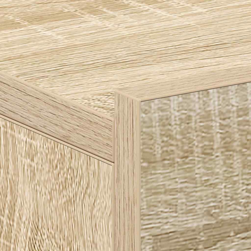 vidaXL منضدة سرير عائمة 2 ق سونوما اوك 40×30×15 سم خشب صناعي