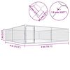vidaXL بيت كلب خارجي فولاذ مجلفن 1x4x4 م