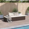 vidaXL سرير حديقة بني 195×60 سم بولي روطان