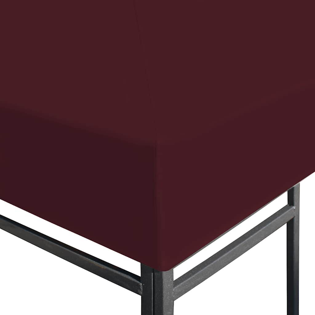 vidaXL غطاء جازيبو علوي 310 جم/م² 3×3 م أحمر بوردو