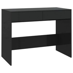 vidaXL مكتب لون أسود 101&times;50&times;76,5 سم خشب صناعي