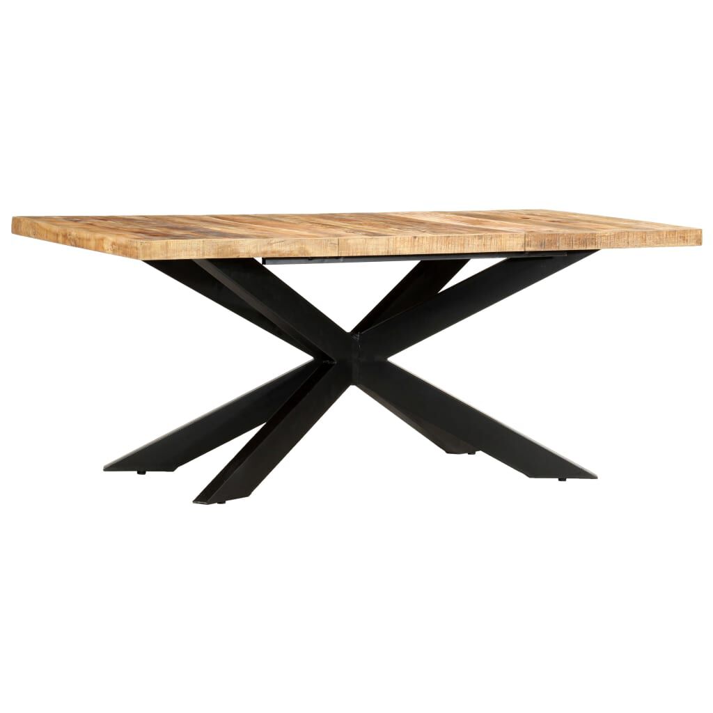 vidaXL طاولة سفرة 180×90×76 سم خشب مانجو خشن وصلب