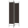 vidaXL مقسم غرفة 3-ألواح بني 120×220 سم قماش