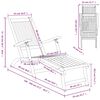 vidaXL كرسي استرخاء خارجي مع مسند للقدمين خشب أكاسيا الصلب