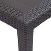 vidaXL طاولة حديقة بني 79×79×72 سم بلاستيك بمظهر روطان