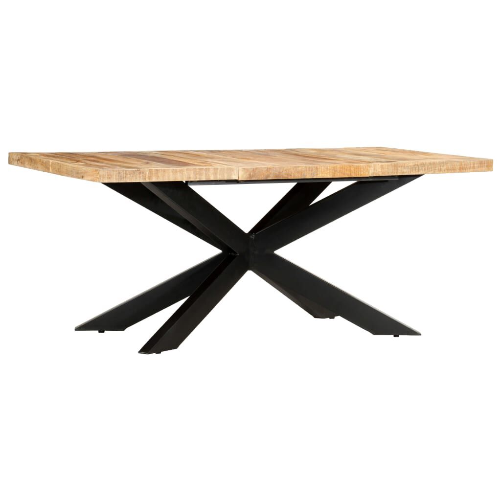 vidaXL طاولة سفرة 180×90×76 سم خشب مانجو خشن وصلب