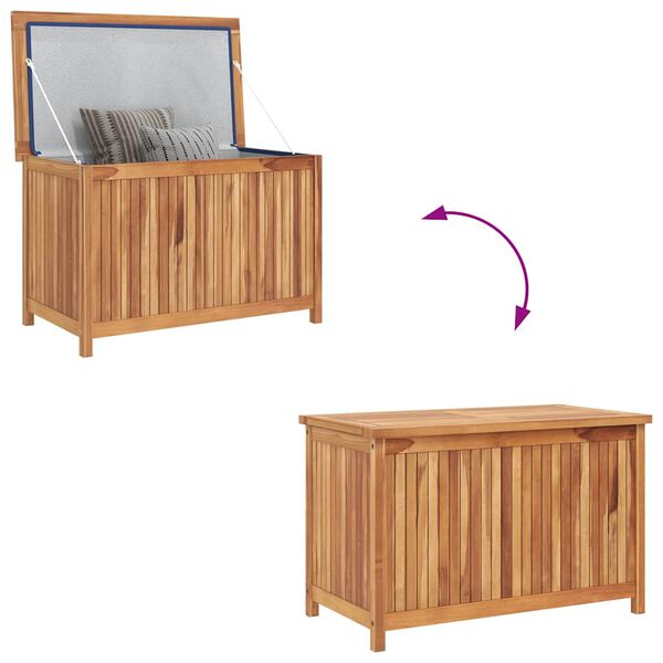 vidaXL صندوق تخزين للحديقة 90×50×50 سم خشب ساج صلب