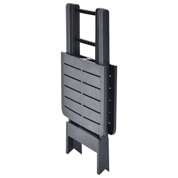 vidaXL طاولة حديقة قابلة للطي أنثراسيت 79×72×70 سم بلاستيك