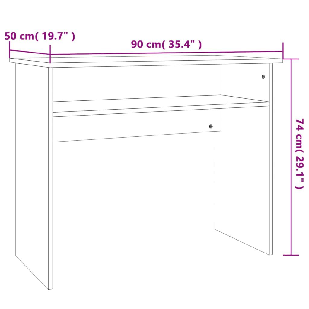 vidaXL مكتب سونوما أوك 90×50×74 سم خشب صناعي