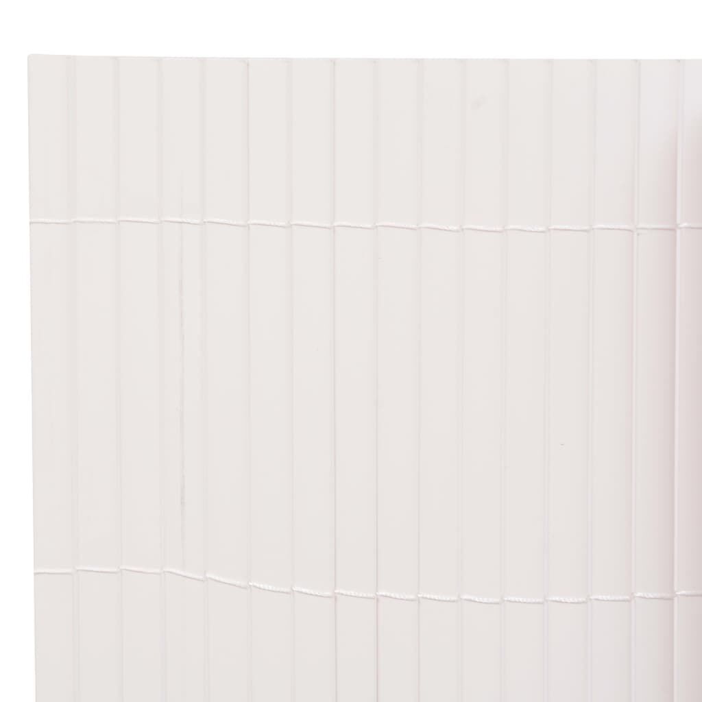 vidaXL سياج حديقة ذو وجهين 90×400 سم أبيض