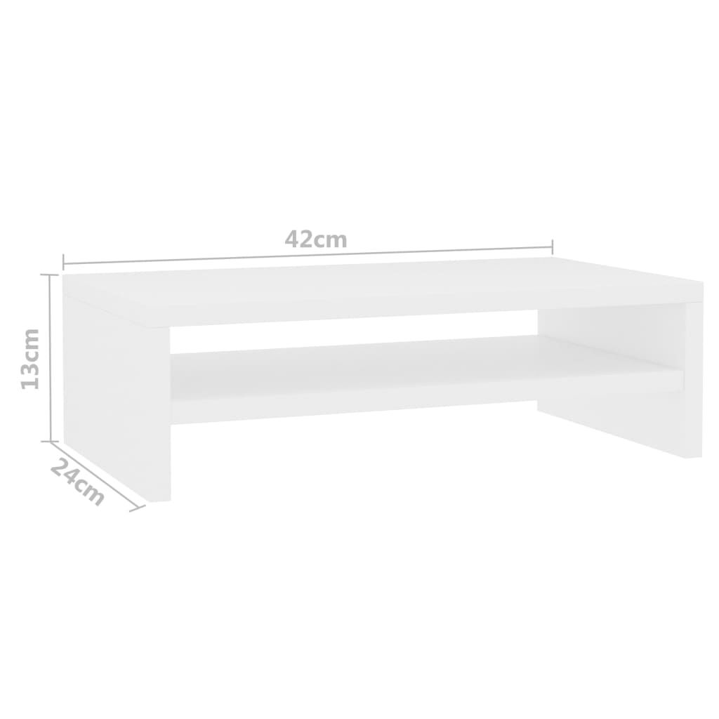 vidaXL حامل شاشة لون أبيض 42×24×13 سم خشب صناعي