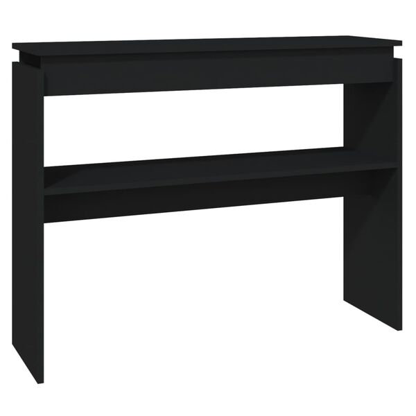 vidaXL طاولة كونسول أسود 102×30×80 سم خشب صناعي