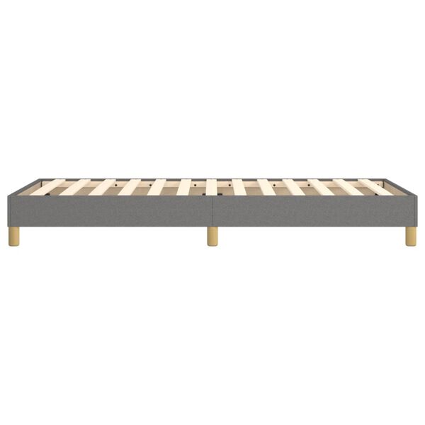 vidaXL إطار سرير دون مرتبة لون رمادي داكن قماش 200x90 سم