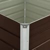 vidaXL حوض زراعي مرتفع بني 100×100×77 سم فولاذ مجلفن