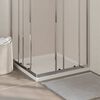 vidaXL قاعدة دش ABS مربعة لون أبيض 80 × 80 سم