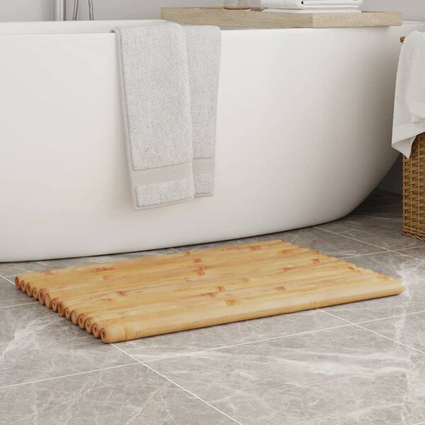 vidaXL سجاد حمام 2 ق 50x70 سم خيزران