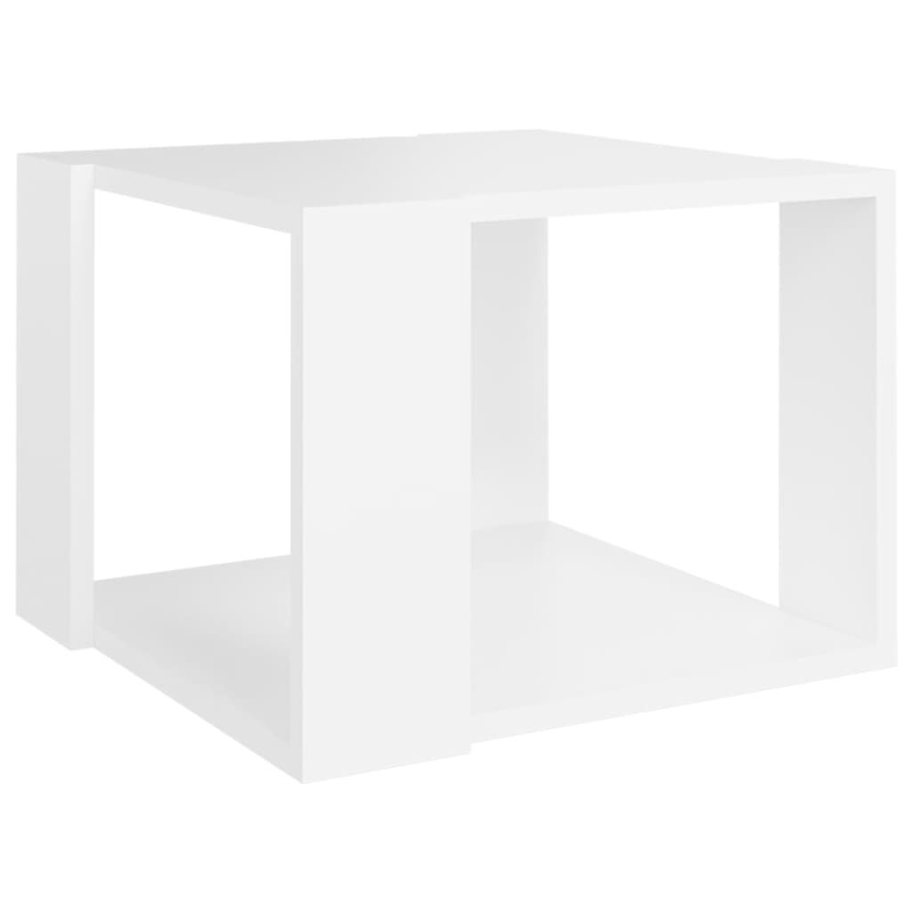 vidaXL طاولة قهوة أبيض 40×40×30 سم خشب صناعي