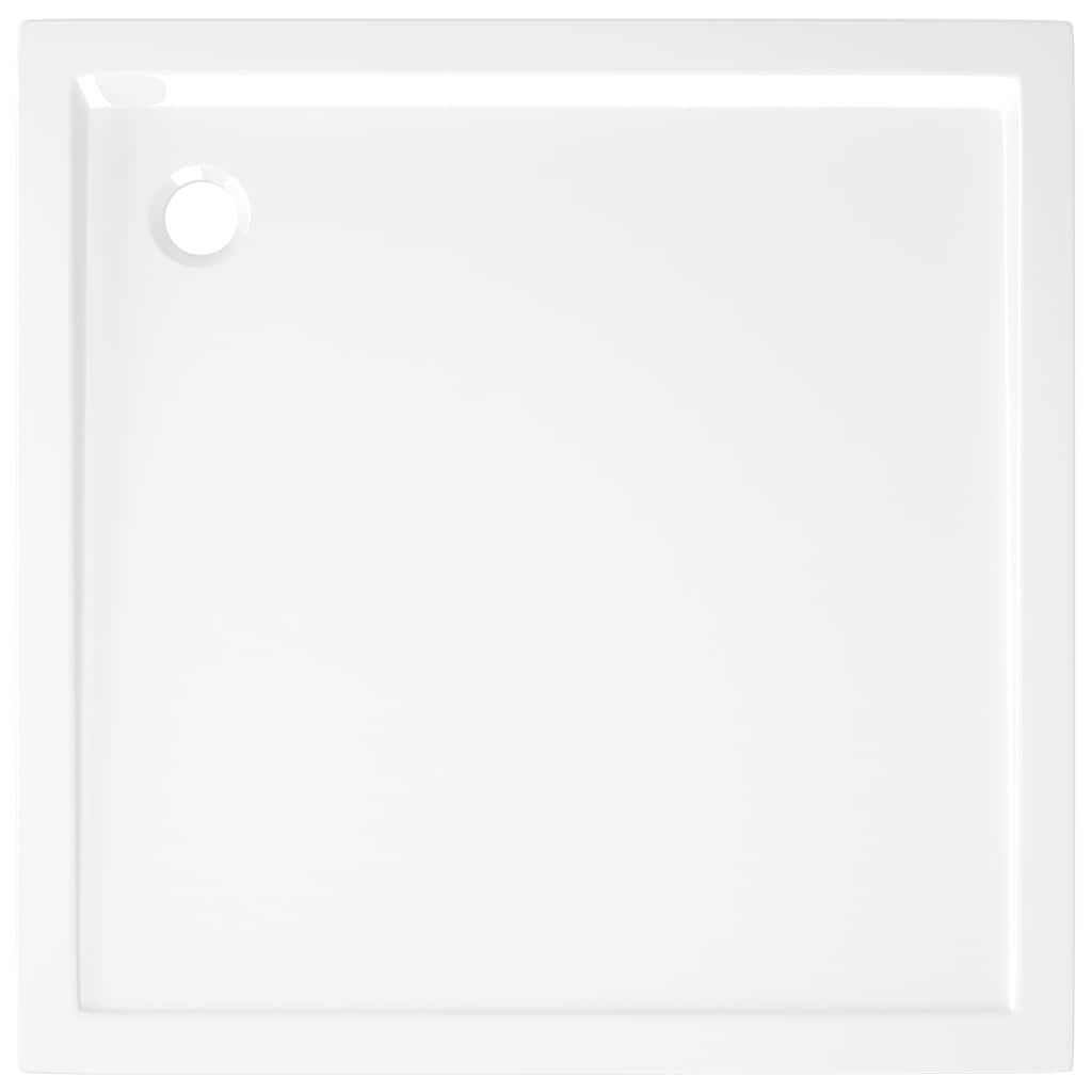 vidaXL قاعدة دش ABS مربعة لون أبيض 80 × 80 سم