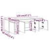 vidaXL خزانة تلفزيون أبيض 120×30×40.5 سم خشب صناعي