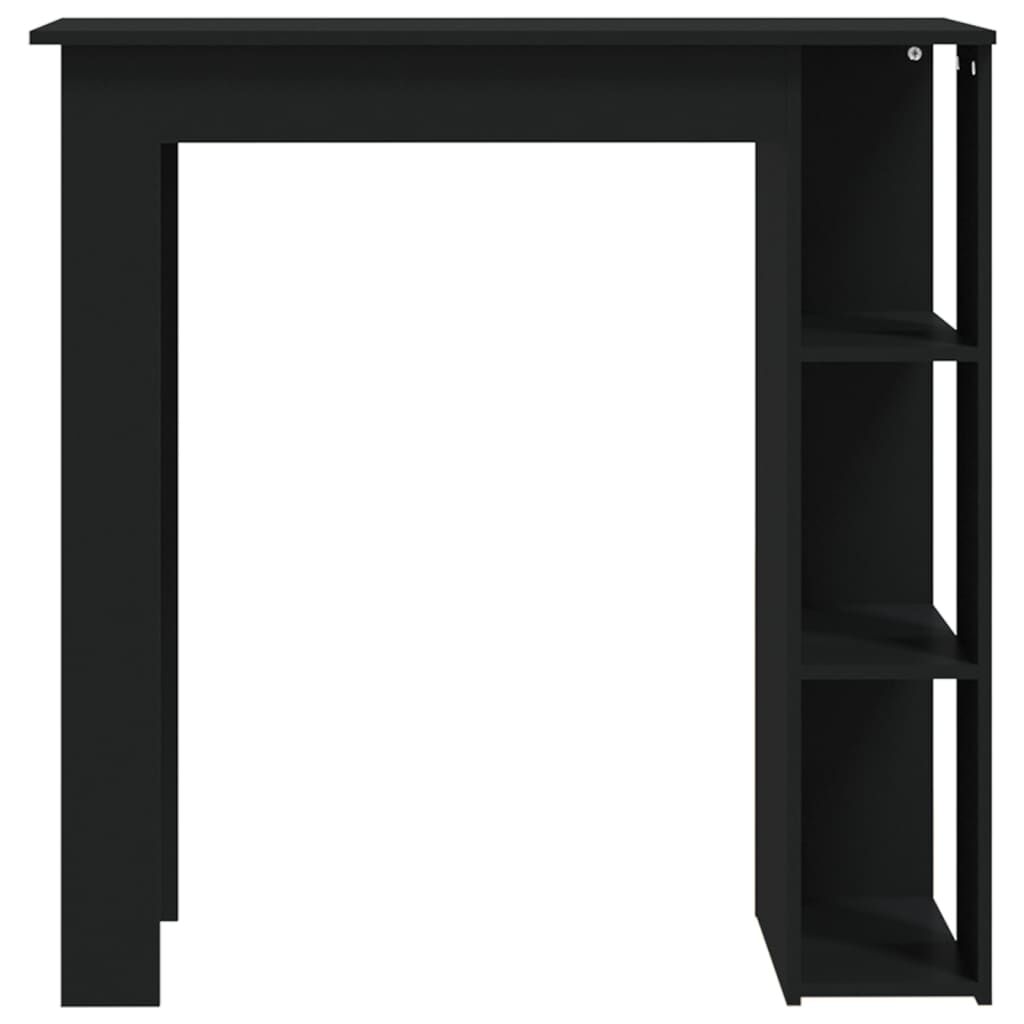 vidaXL طاولة بار ورف 103,5x50x102 سم خشب صناعي أسود