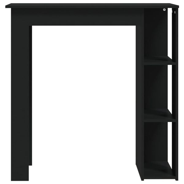vidaXL طاولة بار ورف 103,5x50x102 سم خشب صناعي أسود