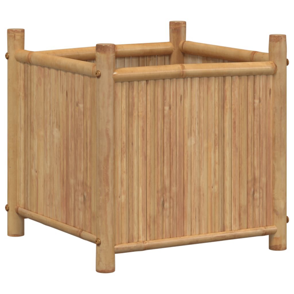 vidaXL أصيص 40x40x40 سم خيزران