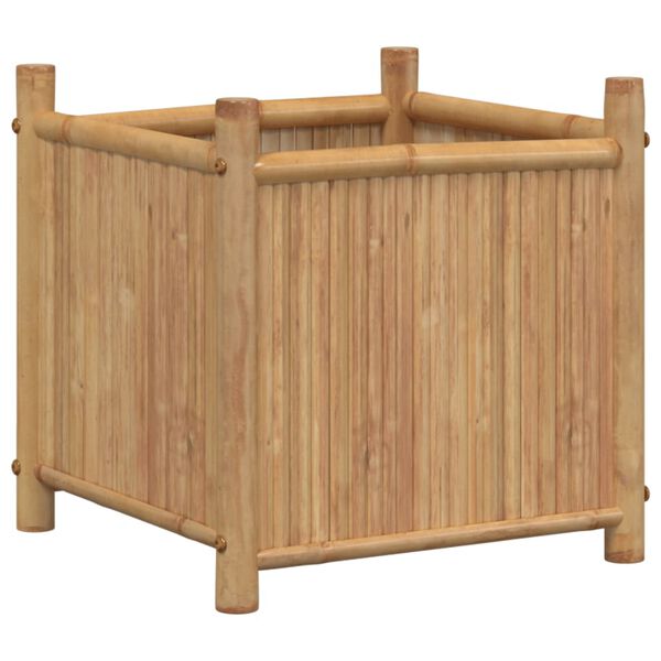 vidaXL أصيص 40x40x40 سم خيزران