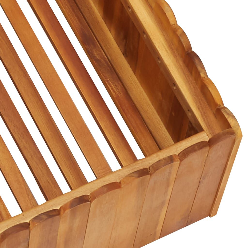 vidaXL حوض حديقة مرتفع 50×50×25 سم خشب أكاسيا صلب