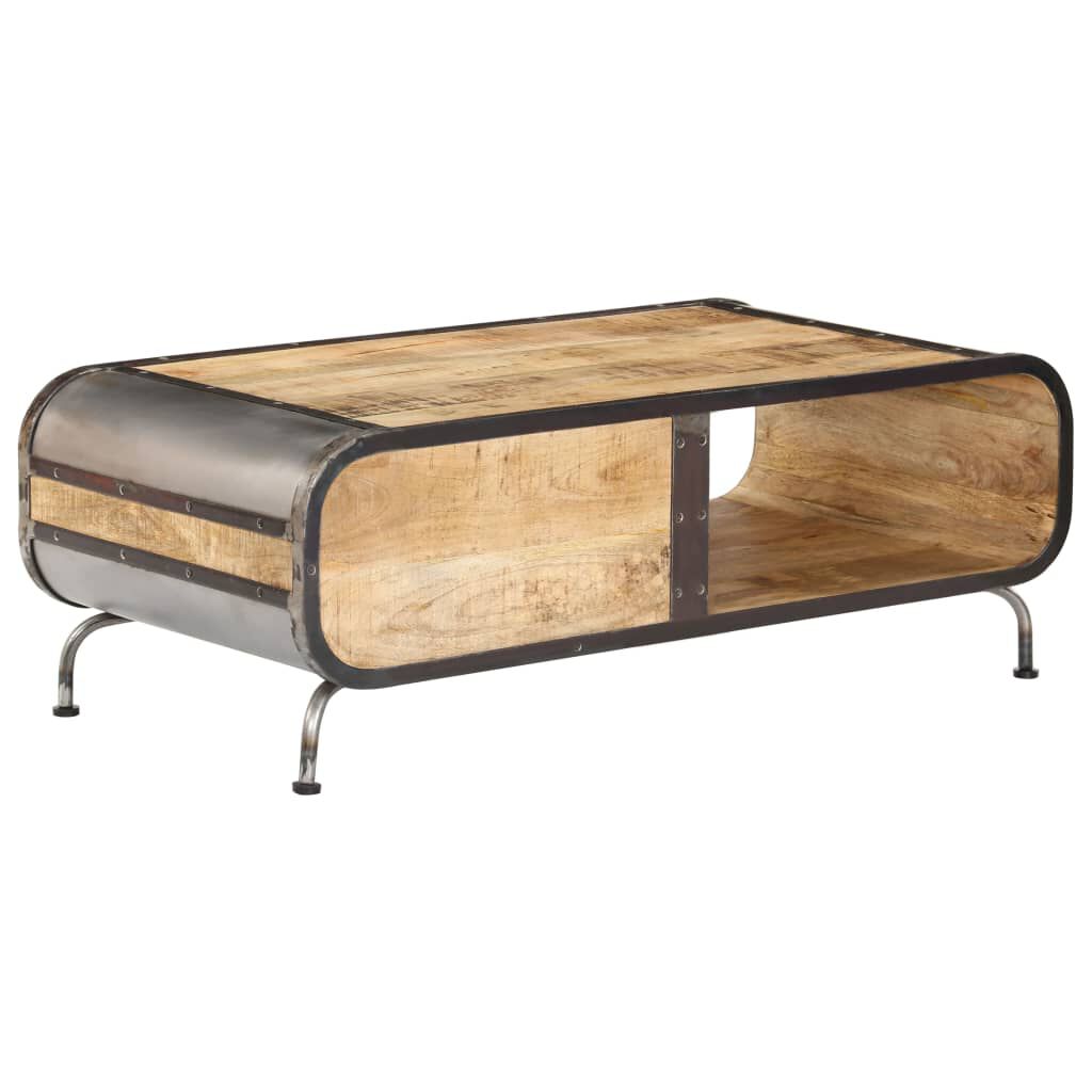 vidaXL طاولة قهوة 35x50x100 سم خشب مانجو صلب
