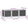 vidaXL حوض زراعي مرتفع 120×40×38 سم بولي بروبيلين