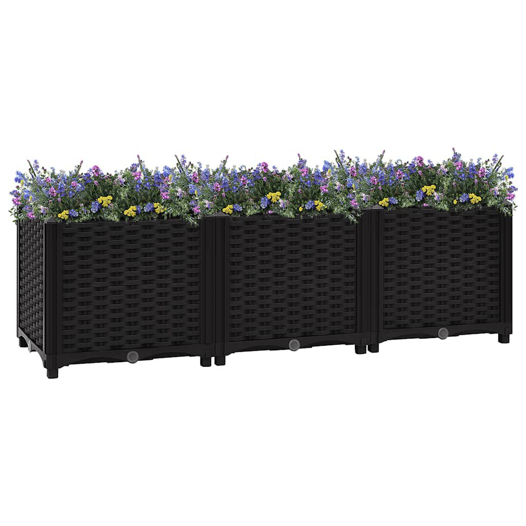 vidaXL حوض زراعي مرتفع 120×40×38 سم بولي بروبيلين