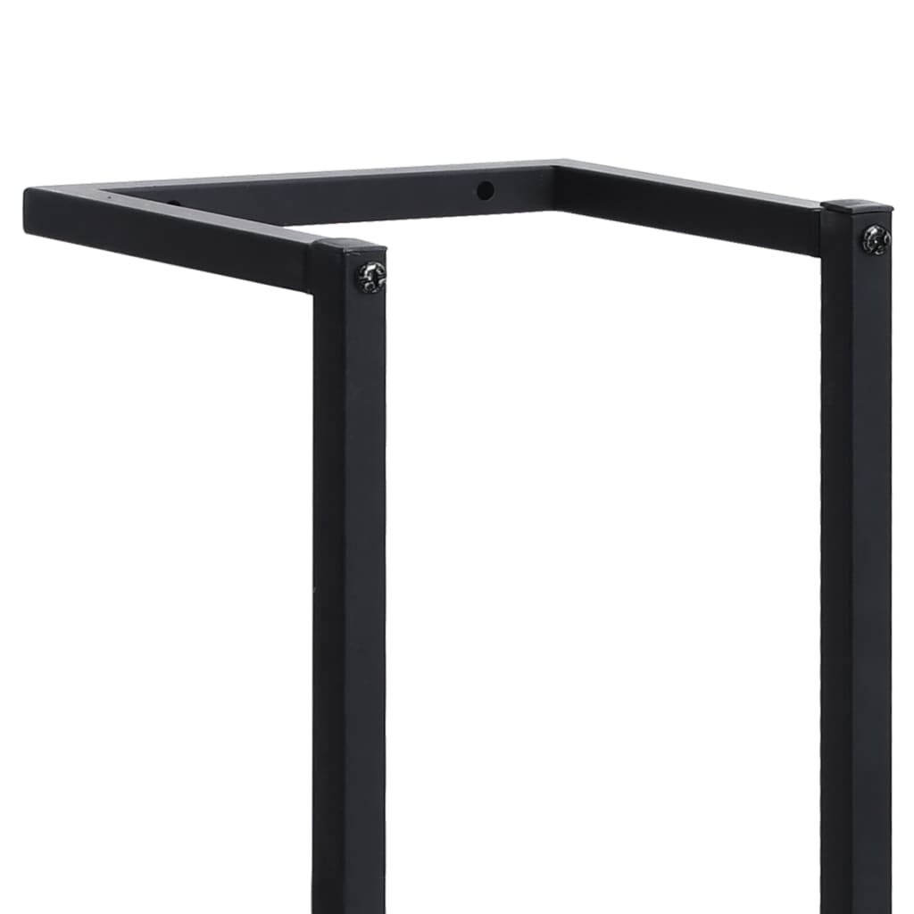 vidaXL حامل مناشف أسود 25×20×95 سم حديد