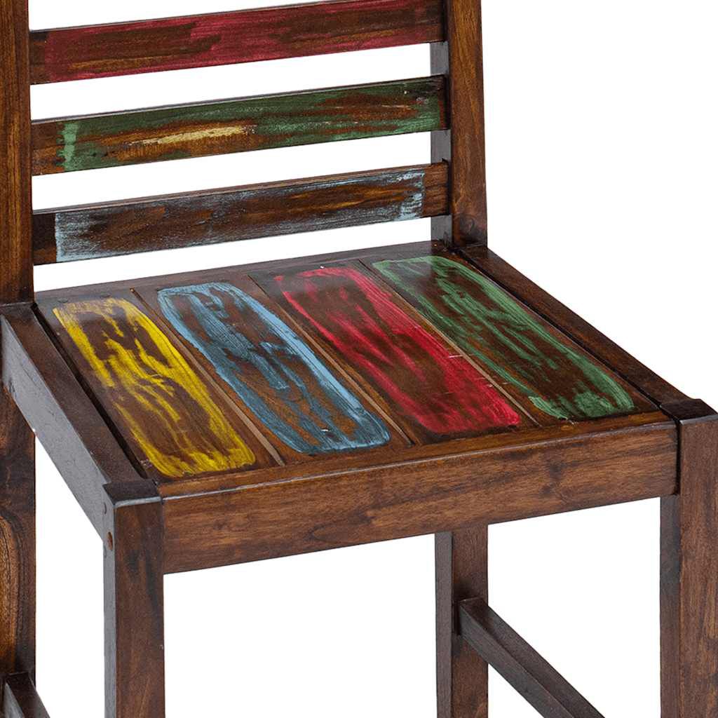 vidaXL كراسي سفرة 2 ق خشب مُستصلح صلب