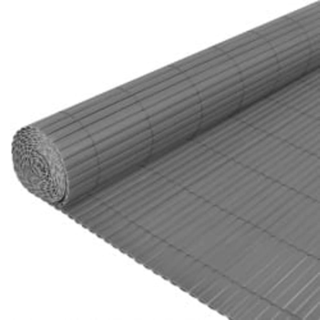 vidaXL سياج حديقة ذو وجهين 110×500 سم رمادي