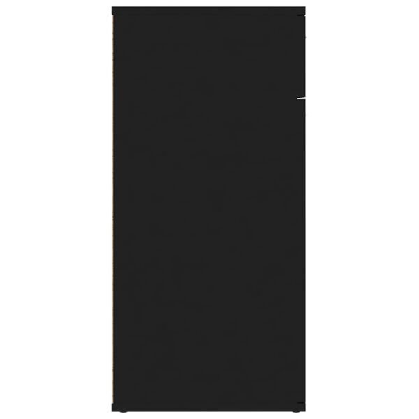 vidaXL خزانة جانبية لون أسود 80×36×75 سم خشب صناعي