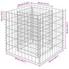 vidaXL حوض جابيون زراعي مرتفع فولاذ مجلفن 50x50x50 سم