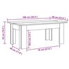 vidaXL طاولة قهوة لون أسود 100×60×42 سم خشب صناعي