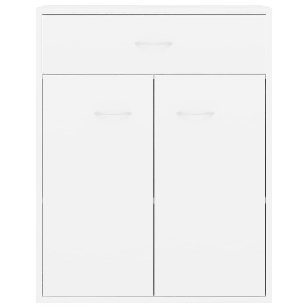 vidaXL خزانة جانبية لون أبيض 60×30×75 سم خشب صناعي