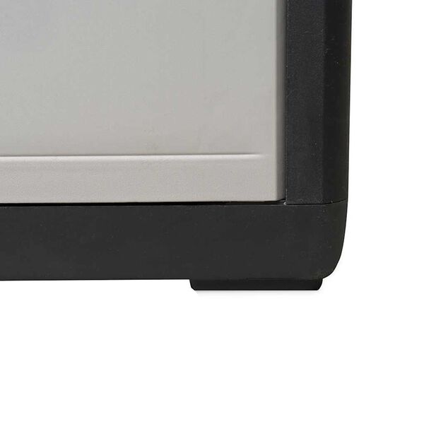 vidaXL خزانة تخزين للحديقة مع رف واحد أسود ورمادي