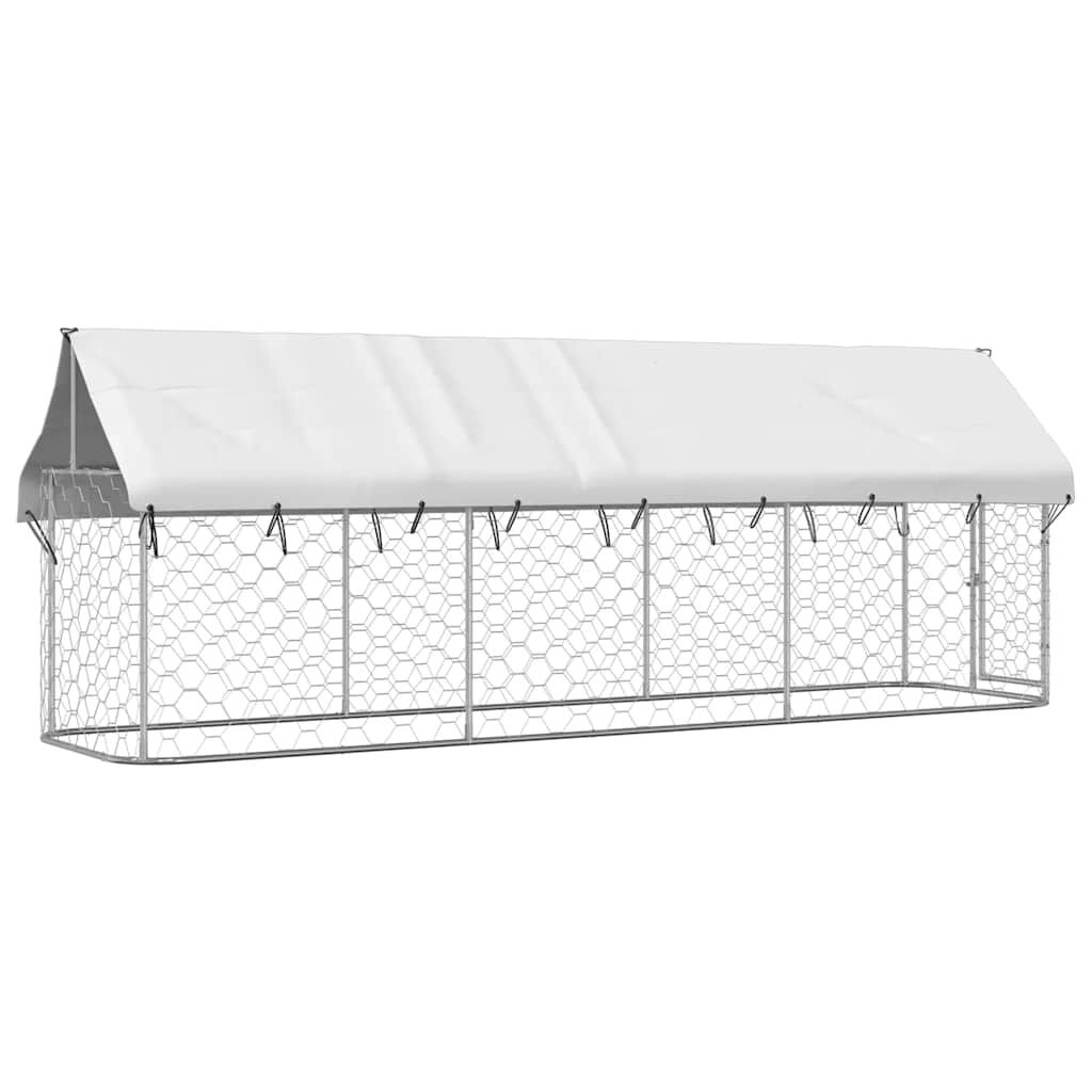 vidaXL منزل كلب خارجي مع سقف 150x100x400 سم