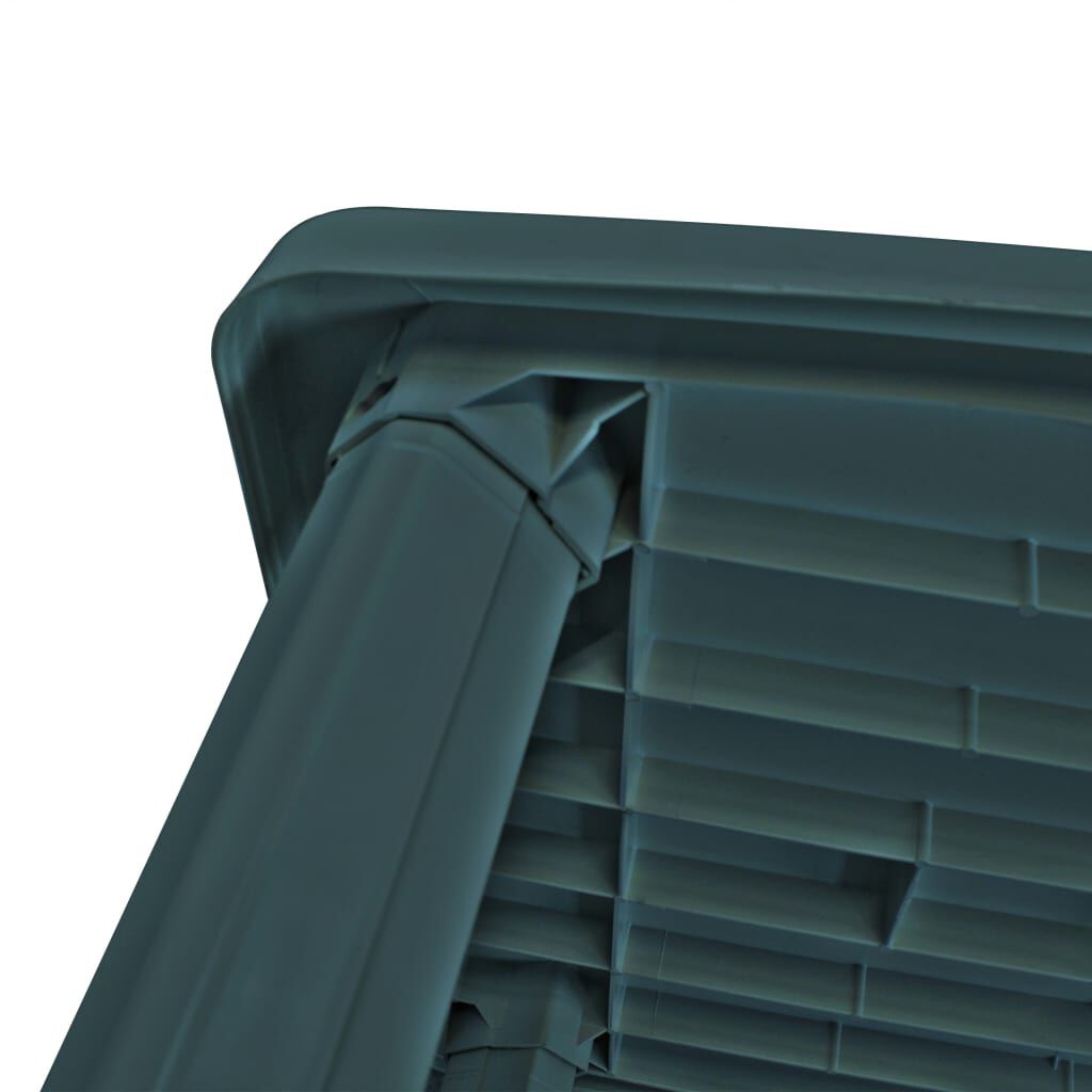vidaXL طاولة حديقة أخضر101×68×72 سم بلاستيك