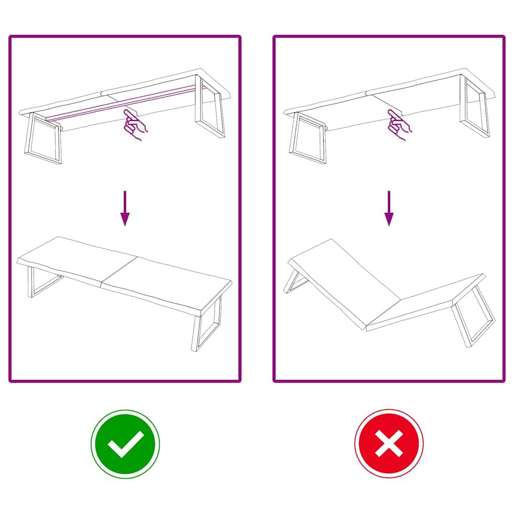 vidaXL سطح طاولة لون بني فاتح 180*60*(2-4) سم خشب صلب معالج وحواف خام