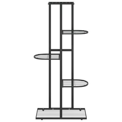 vidaXL عدد 5-طوابق حامل زهور 43×22×98 سم معدن أسود