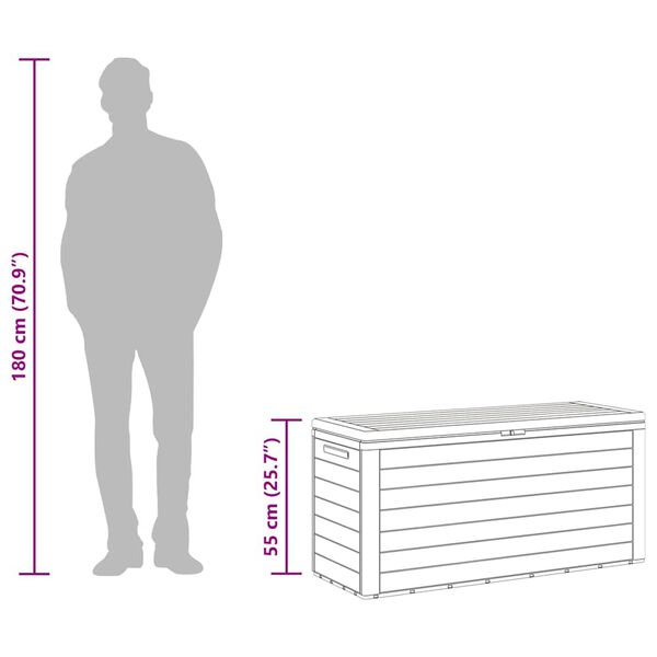 vidaXL صندوق تخزين الحديقة بني 78×44×55 سم