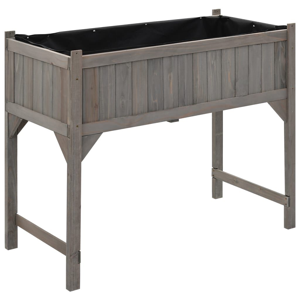vidaXL حوض حديقة مرتفع مع دفيئة 110×54×120 سم خشب تنوب صلب