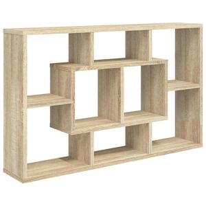 vidaXL رف جداري سونوما أوك 52,5x16x85 سم خشب صناعي