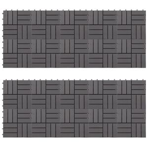 vidaXL بلاط أرضية 20 ق تشطيب رمادي 30×30 سم خشب أكاسيا صلب