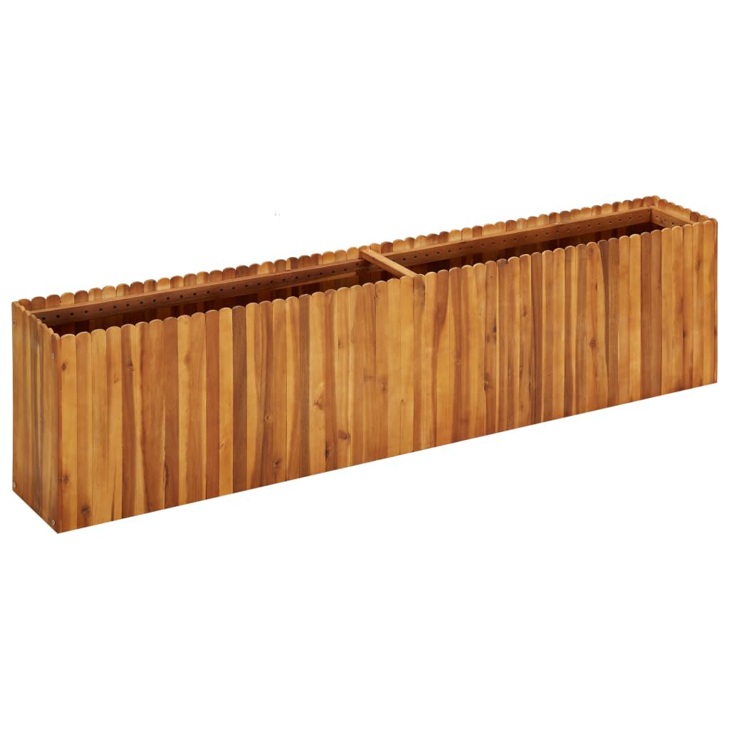 vidaXL حوض حديقة مرتفع 200×30×50 سم خشب سنط صلب