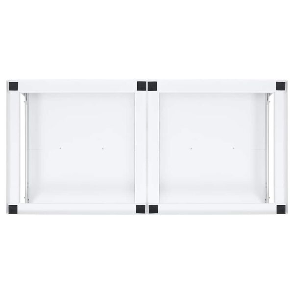 vidaXL قاعدة آلة الغسيل والتجفيف مع أرفف قابلة للسحب أبيض