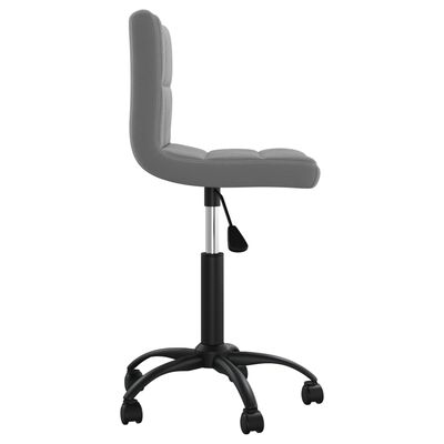 vidaXL كرسي مكتب دوار مخمل رمادي داكن